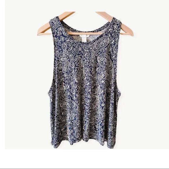 H& M Basic Sleeveless Womens Tank  Top SZ L - Picture 1 of 4